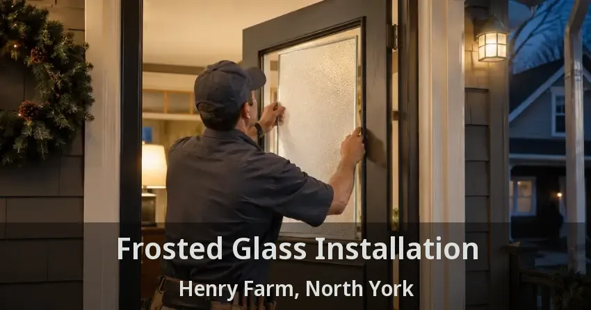 Frosted Glass Installation Henry Farm, North York - ON
