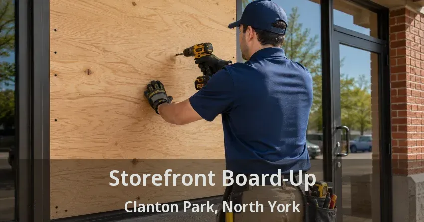 Storefront Board-Up Clanton Park, North York - ON
