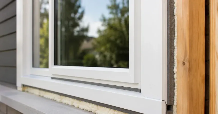 technician installing fiberglass window frame in Bridle Path, North York home