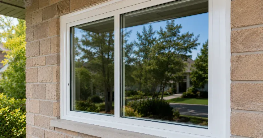 technician installing new insulated glass unit in window frame in North York