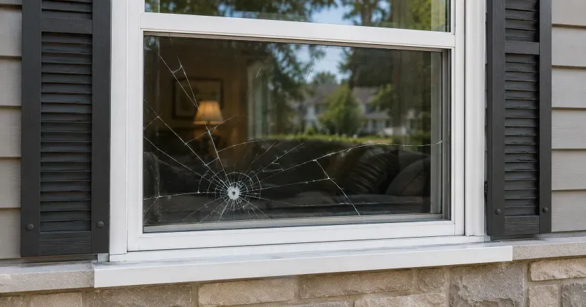 technician measuring window opening for emergency glass replacement Don Mills, North York