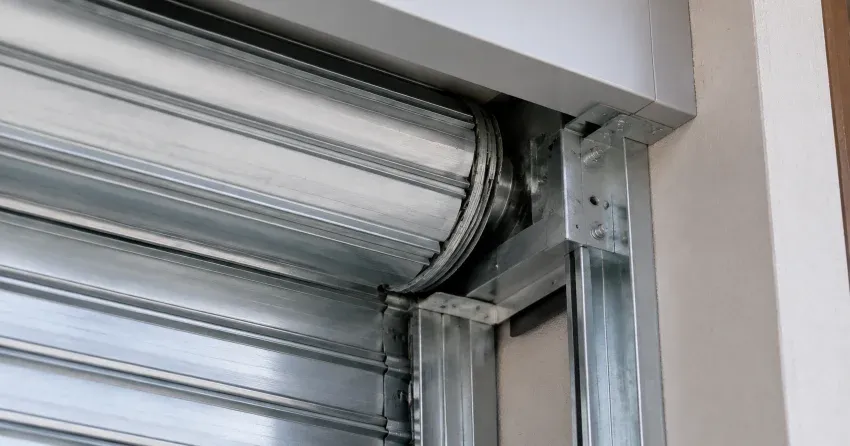 automatic storefront door technician servicing motor and sensor in North York