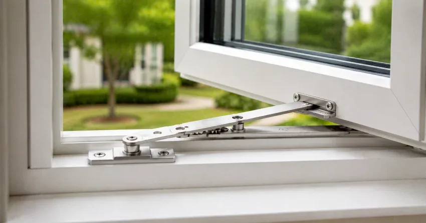 technician replacing casement window hinge in Downsview, North York