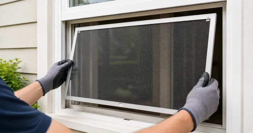 technician repairing a window sash and balance system in North York
