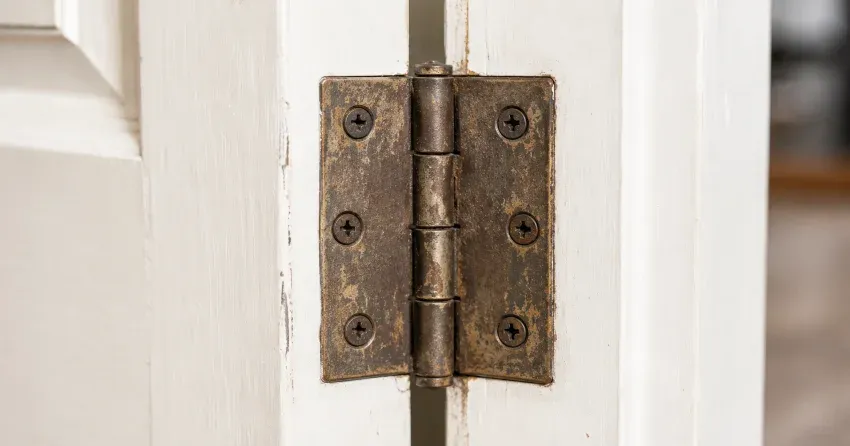 technician adjusting a sagging door hinge in Pleasant View, North York