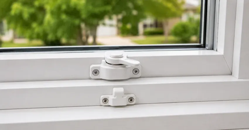 technician installing new window latch hardware in Downsview, North York